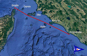 Salpata la Roma-Giraglia
"Gardamago II" in testa