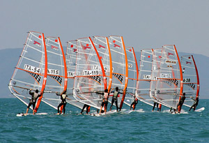 Flotta di Techno 293 a Cagliari
per il Campionato del Mondo