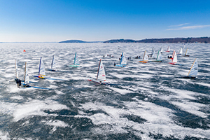 Le ice boat danno spettacolo
nelle gare del Wisconsin