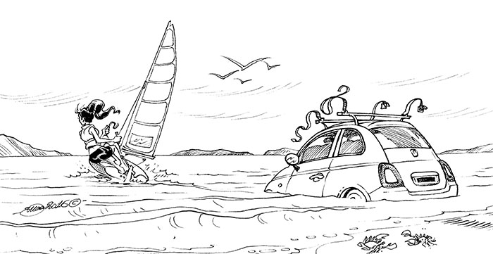 Dal portapacchi alla spiaggia