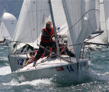 Flotta di J24
in gara a La Spezia
