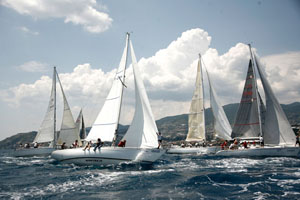 La classe Ior
in regata a Sanremo

