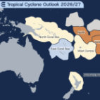 Pi&ugrave; cicloni nel Pacifico del Sud