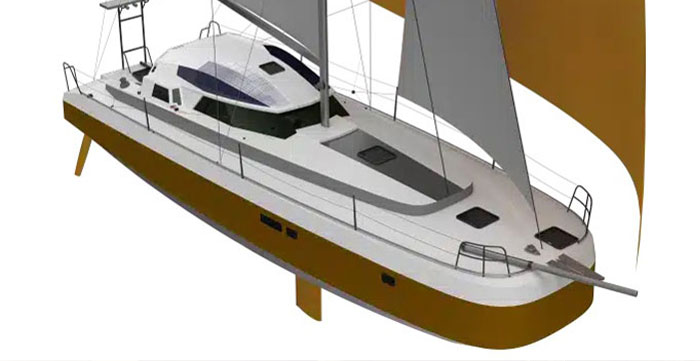 Sea-Scow 33, 10 metri a prua tonda