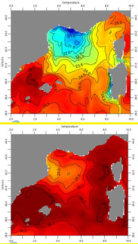 Mediterraneo: temperature 
oltre la media stagionale
