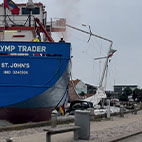 Cargo sperona un Elan 45 