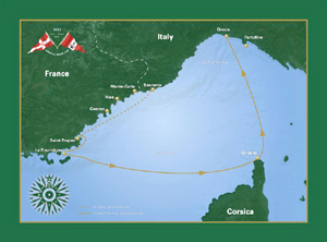La Giraglia alza le vele
in notturna da Sanremo